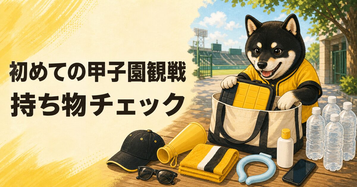 初めての甲子園観戦｜持ち物チェック初めての甲子園観戦｜持ち物チェック